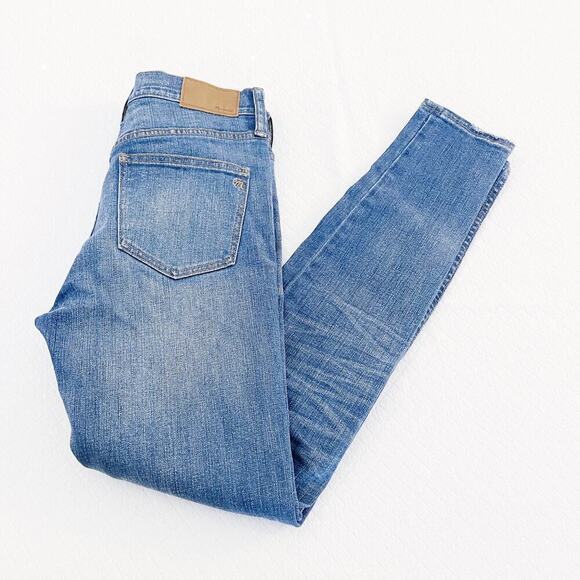 Madewell 9" High Riser Skinny Skinny Med-Dk Wash Denim Jeans SZ26 - Picture 8 of 8
